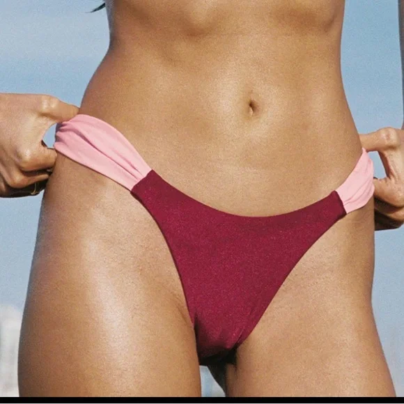 Princess Polly Red Ruched Bikini Bottom - Picture 5 of 8